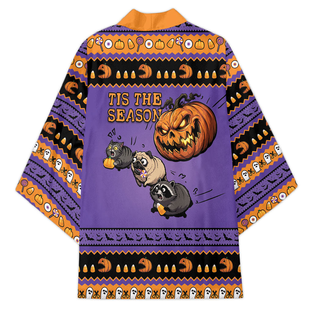 Halloween Animal Funny Kimono Short Spine Do Crime Spooky Pumpkin Chase