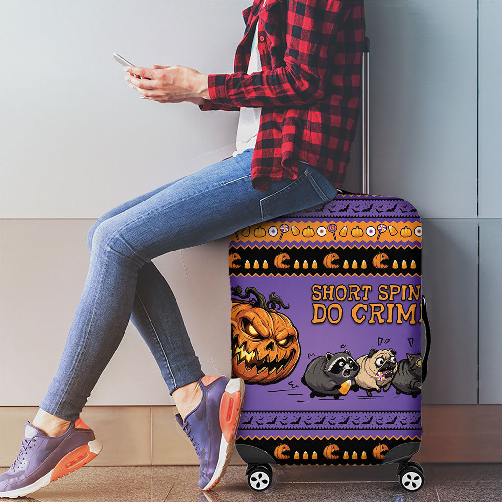 Halloween Animal Funny Luggage Cover Short Spine Do Crime Spooky Pumpkin Chase