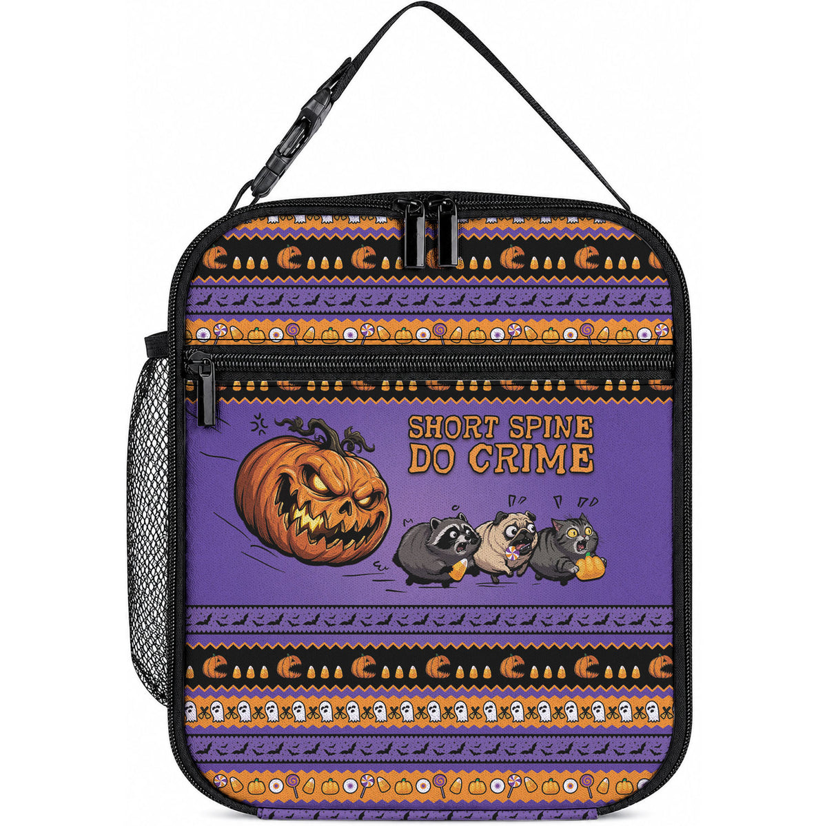 Halloween Animal Funny Lunch Bag Short Spine Do Crime Spooky Pumpkin Chase