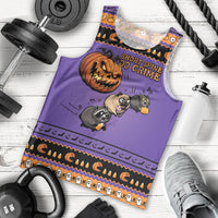 Halloween Animal Funny Men Tank Top Short Spine Do Crime Spooky Pumpkin Chase