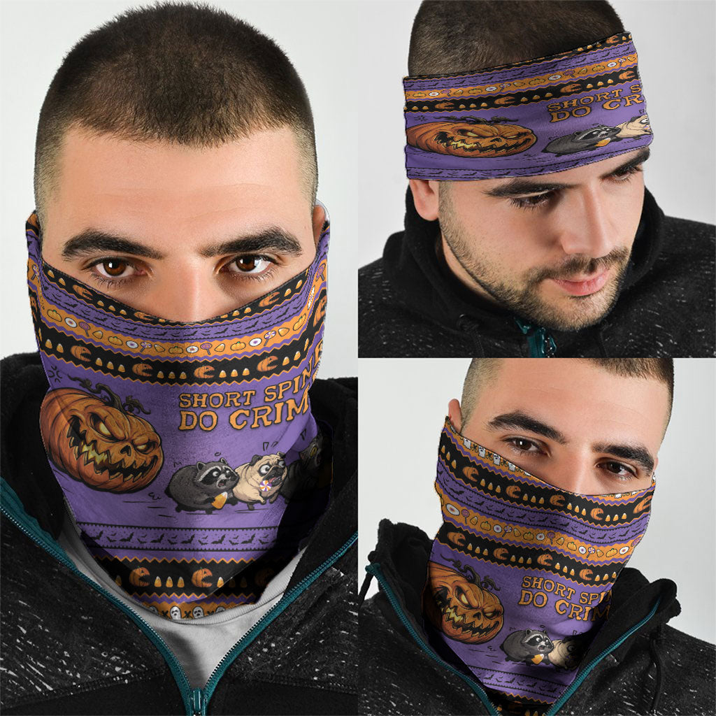 Halloween Animal Funny Neck Gaiter Short Spine Do Crime Spooky Pumpkin Chase