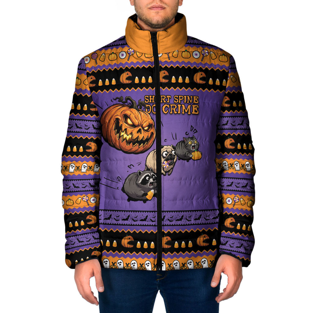 Halloween Animal Funny Padded Jacket Short Spine Do Crime Spooky Pumpkin Chase