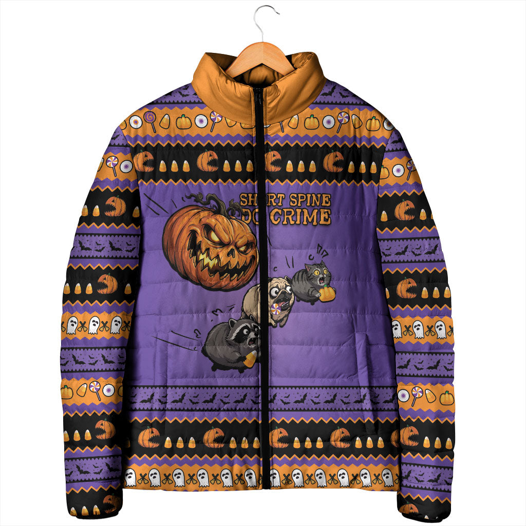 Halloween Animal Funny Padded Jacket Short Spine Do Crime Spooky Pumpkin Chase