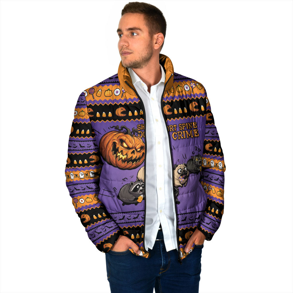 Halloween Animal Funny Padded Jacket Short Spine Do Crime Spooky Pumpkin Chase