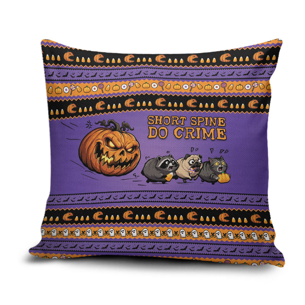 Halloween Animal Funny Pillow Cover Short Spine Do Crime Spooky Pumpkin Chase