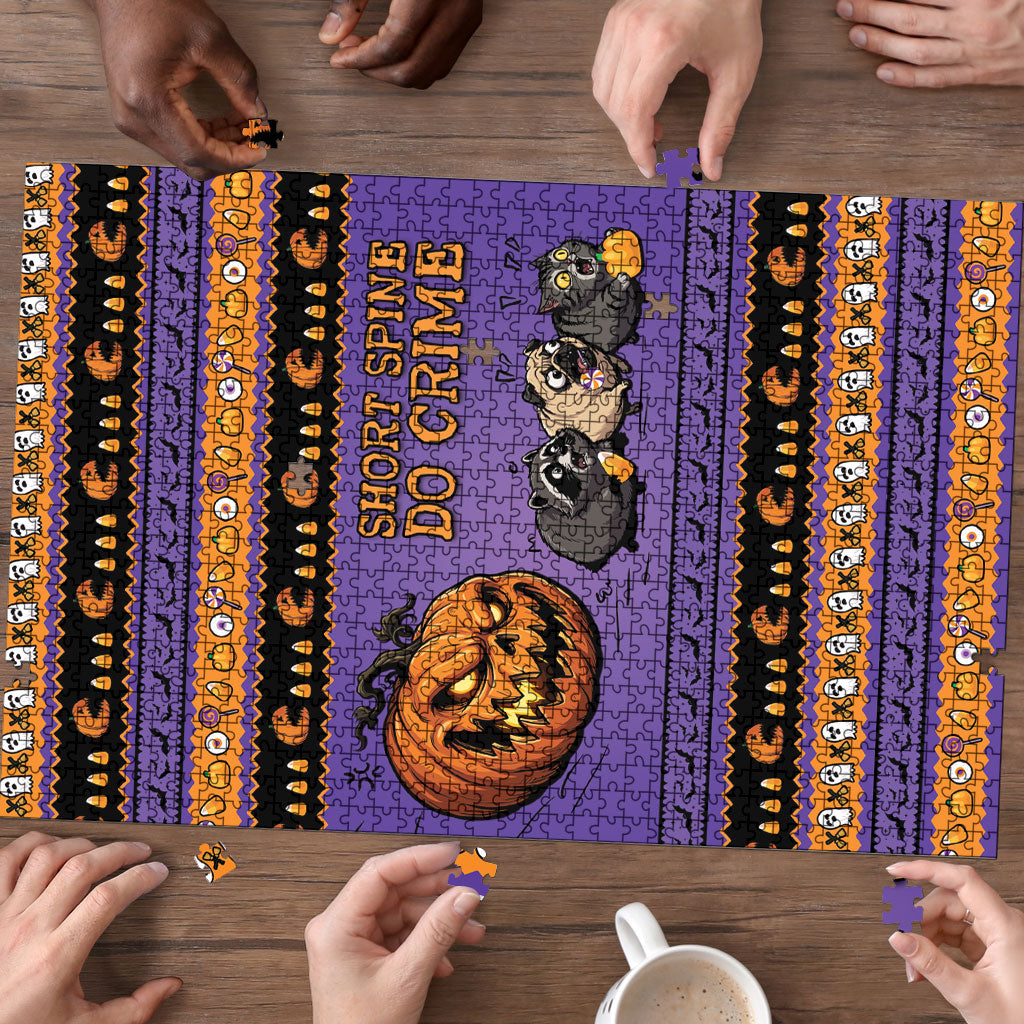 Halloween Animal Funny Puzzle Short Spine Do Crime Spooky Pumpkin Chase