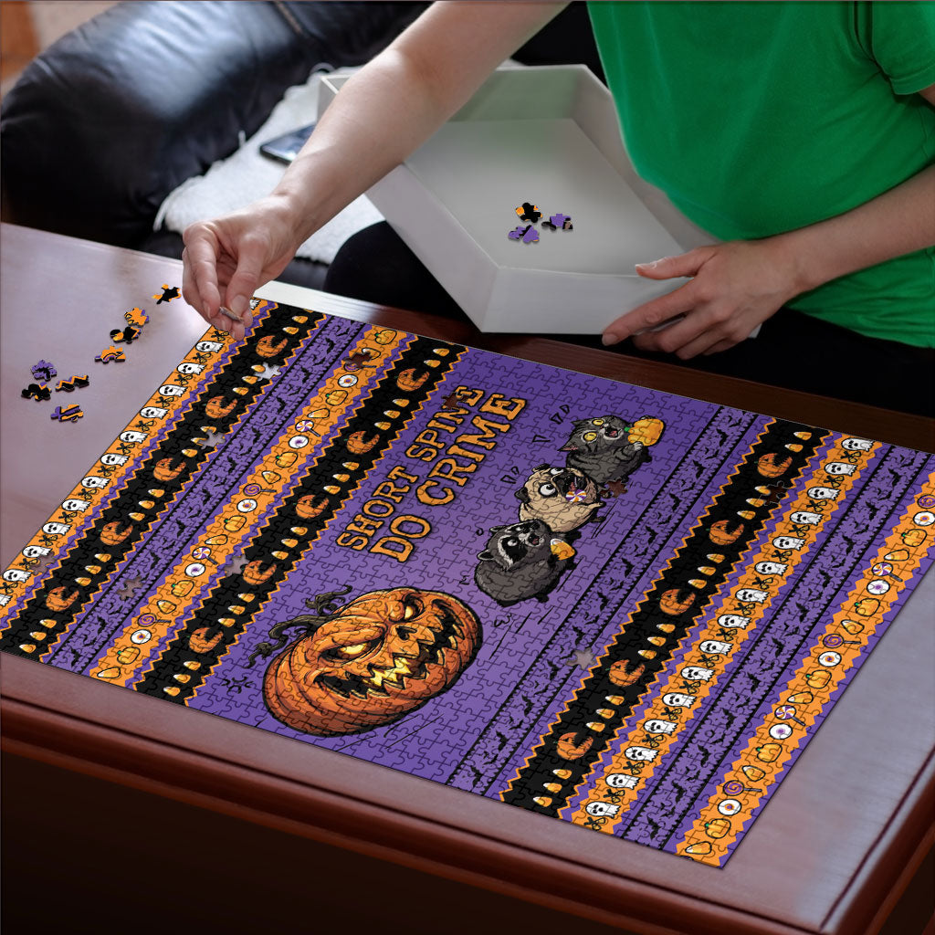 Halloween Animal Funny Puzzle Short Spine Do Crime Spooky Pumpkin Chase