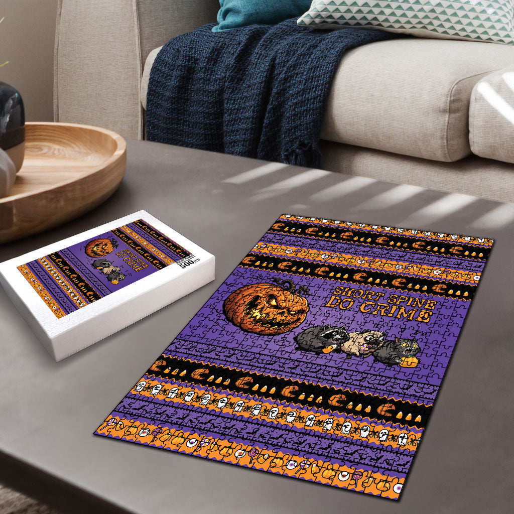 Halloween Animal Funny Puzzle Short Spine Do Crime Spooky Pumpkin Chase