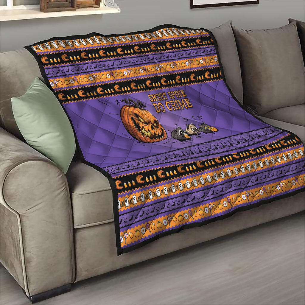 Halloween Animal Funny Quilt Short Spine Do Crime Spooky Pumpkin Chase