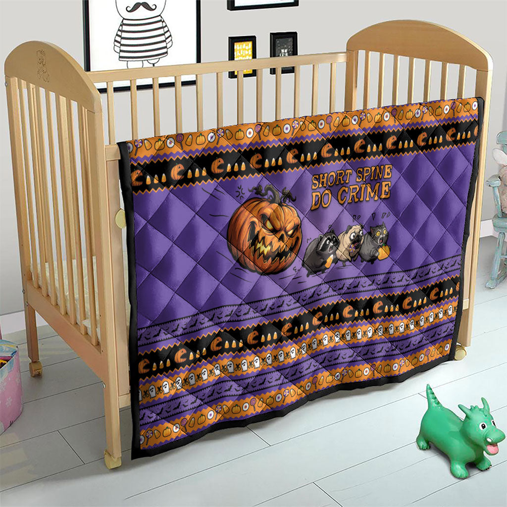 Halloween Animal Funny Quilt Short Spine Do Crime Spooky Pumpkin Chase