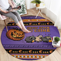 Halloween Animal Funny Round Carpet Short Spine Do Crime Spooky Pumpkin Chase