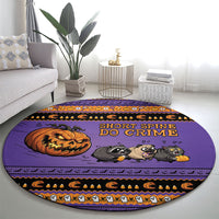 Halloween Animal Funny Round Carpet Short Spine Do Crime Spooky Pumpkin Chase