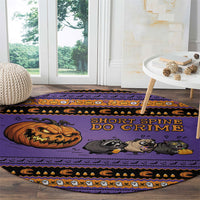 Halloween Animal Funny Round Carpet Short Spine Do Crime Spooky Pumpkin Chase