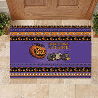 Halloween Animal Funny Rubber Doormat Short Spine Do Crime Spooky Pumpkin Chase