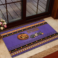 Halloween Animal Funny Rubber Doormat Short Spine Do Crime Spooky Pumpkin Chase