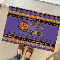 Halloween Animal Funny Rubber Doormat Short Spine Do Crime Spooky Pumpkin Chase