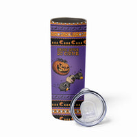 Halloween Animal Funny Skinny Tumbler Short Spine Do Crime Spooky Pumpkin Chase