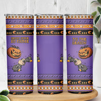 Halloween Animal Funny Skinny Tumbler Short Spine Do Crime Spooky Pumpkin Chase