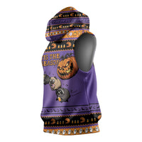Halloween Animal Funny Sleeveless Hoodie Short Spine Do Crime Spooky Pumpkin Chase