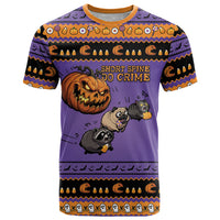 Halloween Animal Funny T Shirt Short Spine Do Crime Spooky Pumpkin Chase