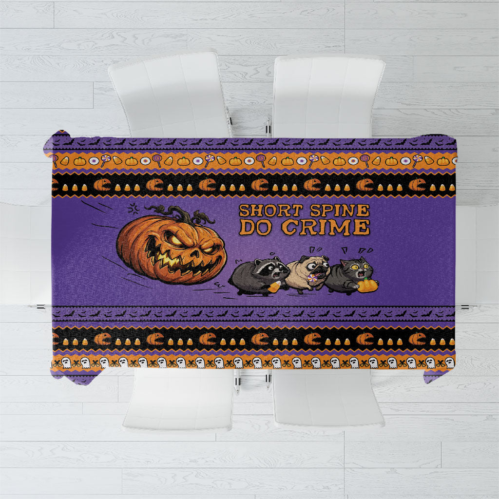 Halloween Animal Funny Tablecloth Short Spine Do Crime Spooky Pumpkin Chase