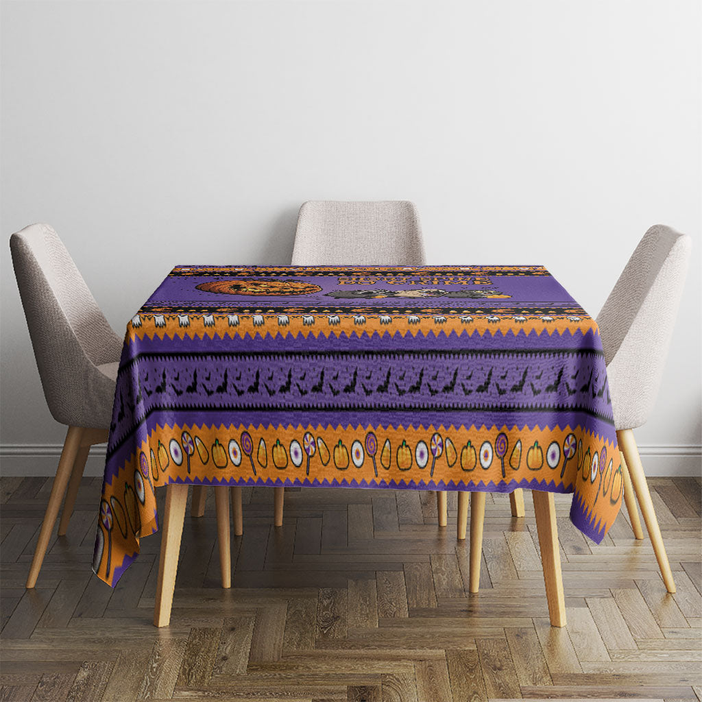 Halloween Animal Funny Tablecloth Short Spine Do Crime Spooky Pumpkin Chase