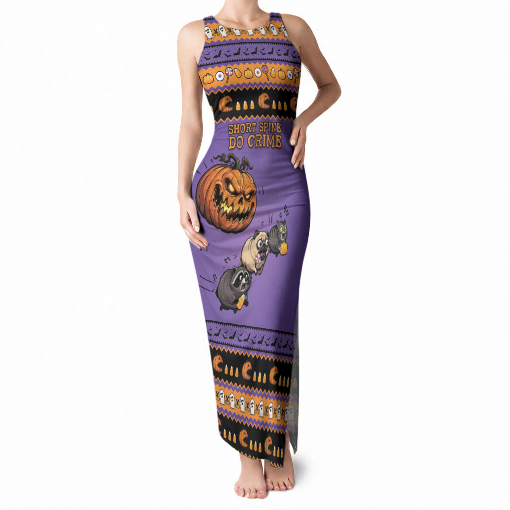 Halloween Animal Funny Tank Maxi Dress Short Spine Do Crime Spooky Pumpkin Chase