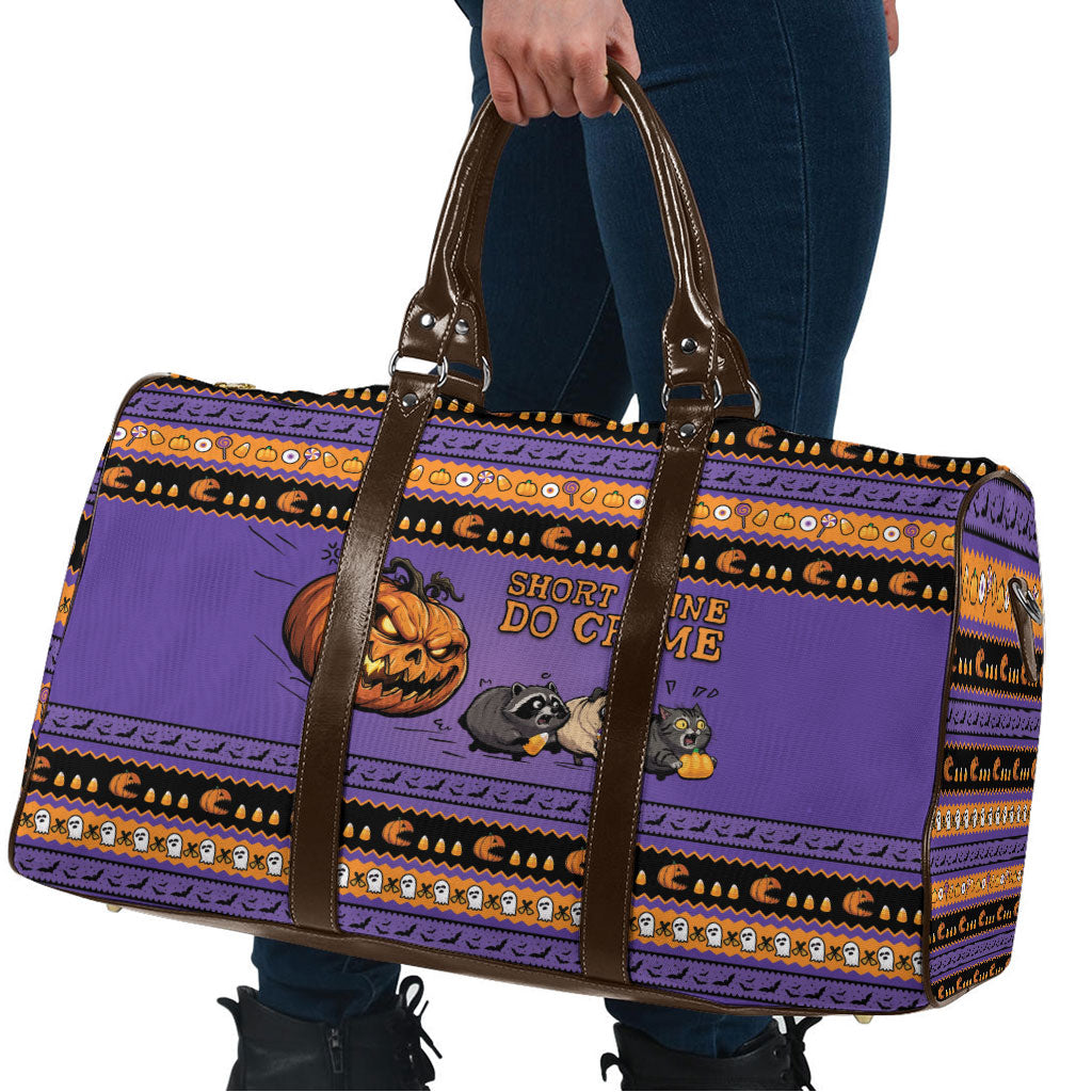 Halloween Animal Funny Travel Bag Short Spine Do Crime Spooky Pumpkin Chase