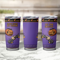 Halloween Animal Funny Tumbler Cup Short Spine Do Crime Spooky Pumpkin Chase