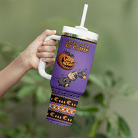 Halloween Animal Funny Tumbler With Handle Short Spine Do Crime Spooky Pumpkin Chase