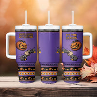 Halloween Animal Funny Tumbler With Handle Short Spine Do Crime Spooky Pumpkin Chase