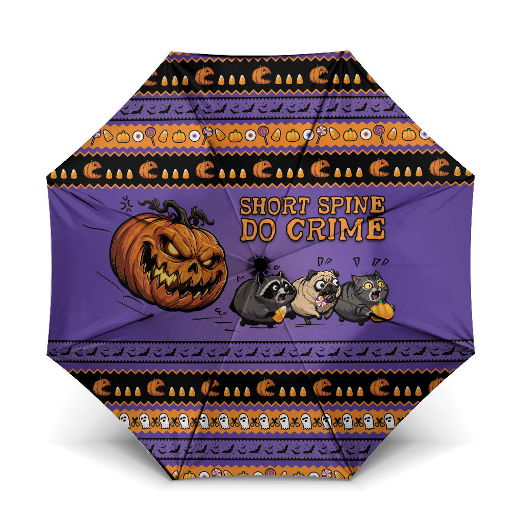 Halloween Animal Funny Umbrella Short Spine Do Crime Spooky Pumpkin Chase