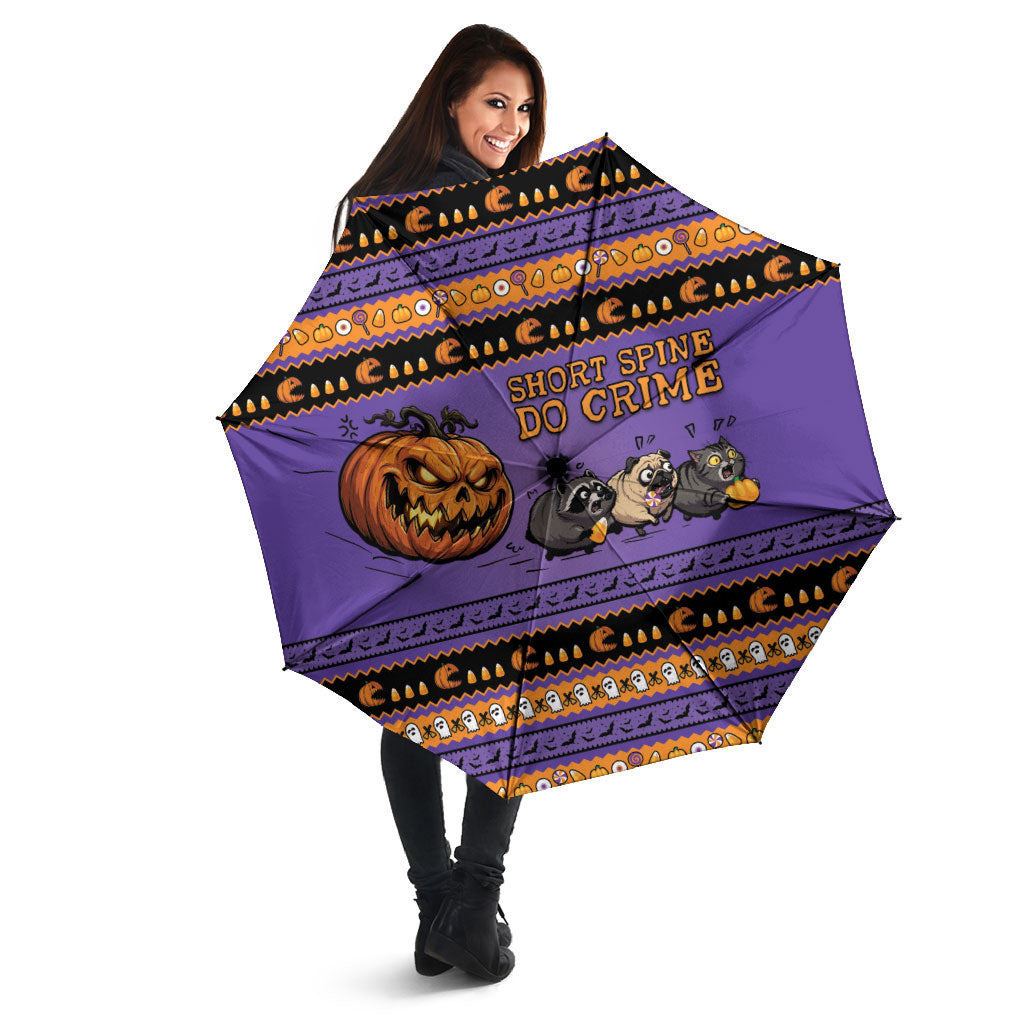 Halloween Animal Funny Umbrella Short Spine Do Crime Spooky Pumpkin Chase