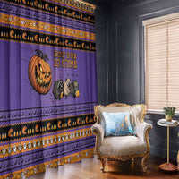 Halloween Animal Funny Window Curtain Short Spine Do Crime Spooky Pumpkin Chase