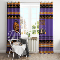 Halloween Animal Funny Window Curtain Short Spine Do Crime Spooky Pumpkin Chase