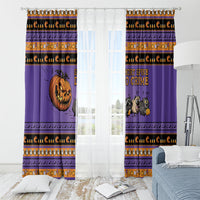 Halloween Animal Funny Window Curtain Short Spine Do Crime Spooky Pumpkin Chase