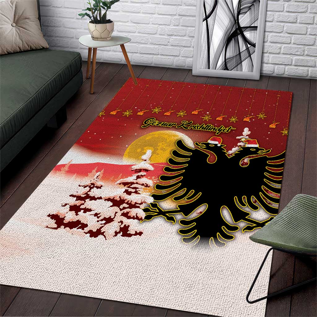Albania Christmas Area Rug Gezuar Krishtlindjet - Wonder Print Shop