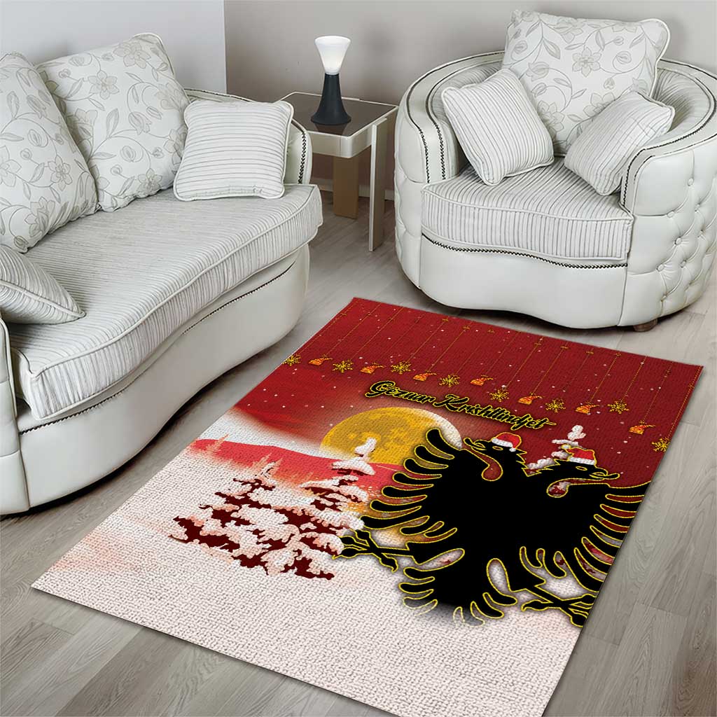 Albania Christmas Area Rug Gezuar Krishtlindjet - Wonder Print Shop