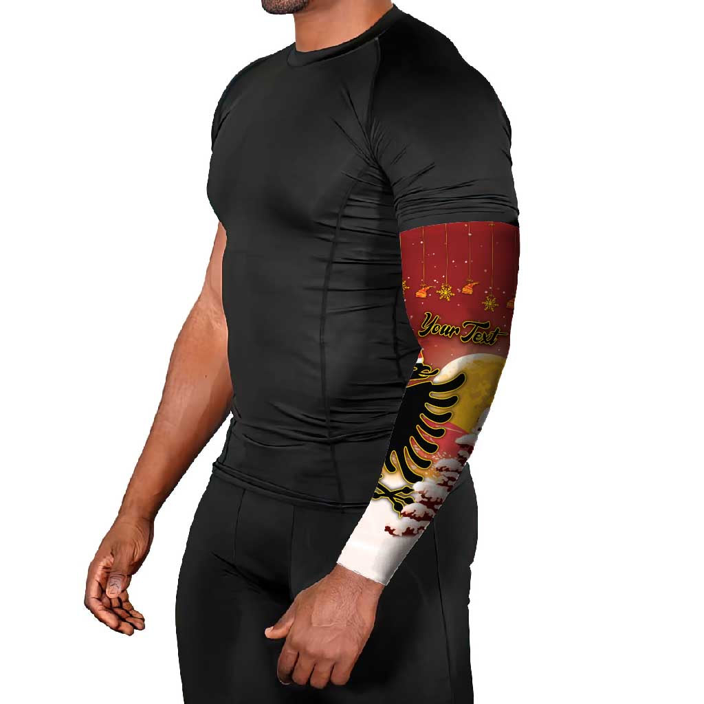 Personalized Albania Christmas Arm Sleeves Gezuar Krishtlindjet - Wonder Print Shop