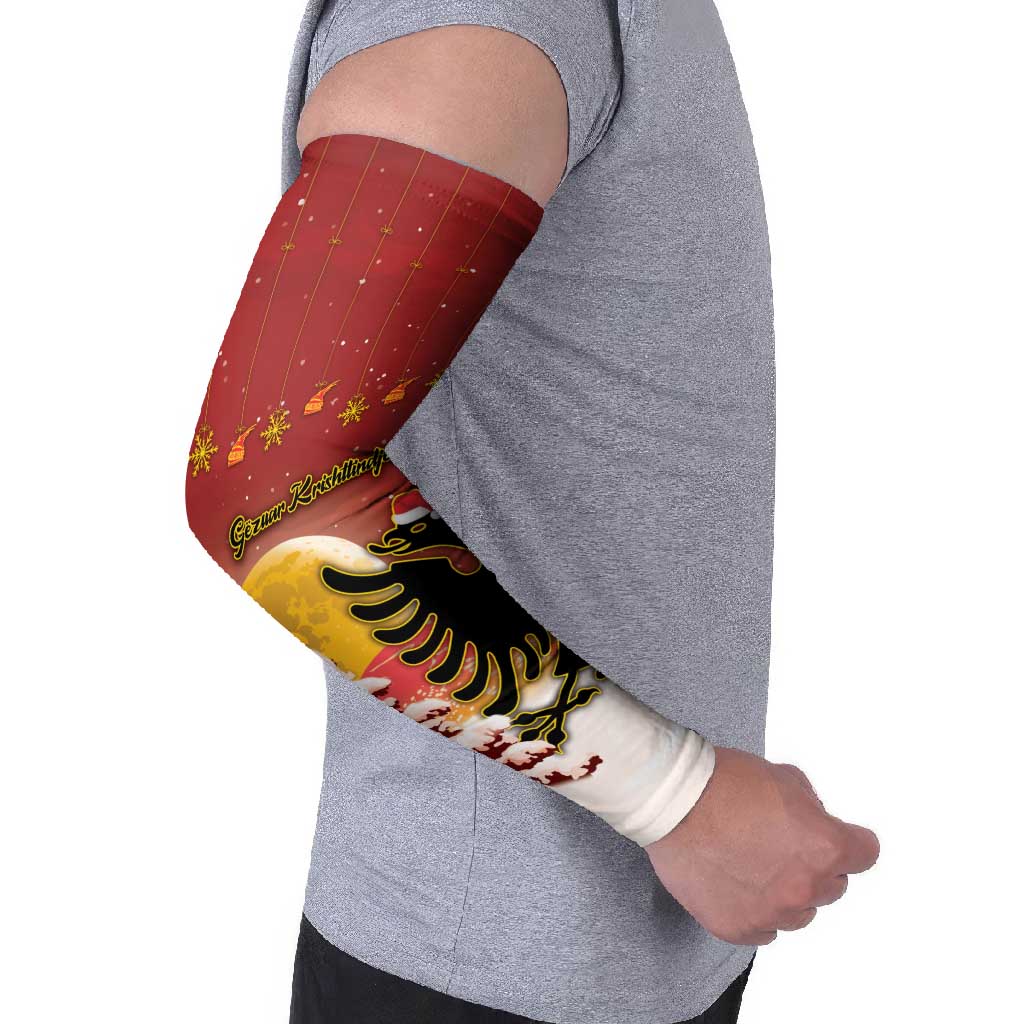 Personalized Albania Christmas Arm Sleeves Gezuar Krishtlindjet - Wonder Print Shop
