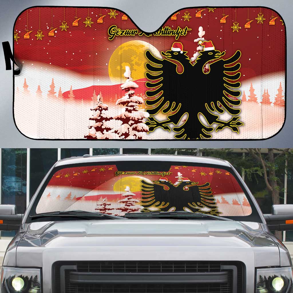 Albania Christmas Auto Sun Shade Gezuar Krishtlindjet - Wonder Print Shop