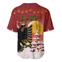 Personalized Albania Christmas Baseball Jersey Gezuar Krishtlindjet - Wonder Print Shop