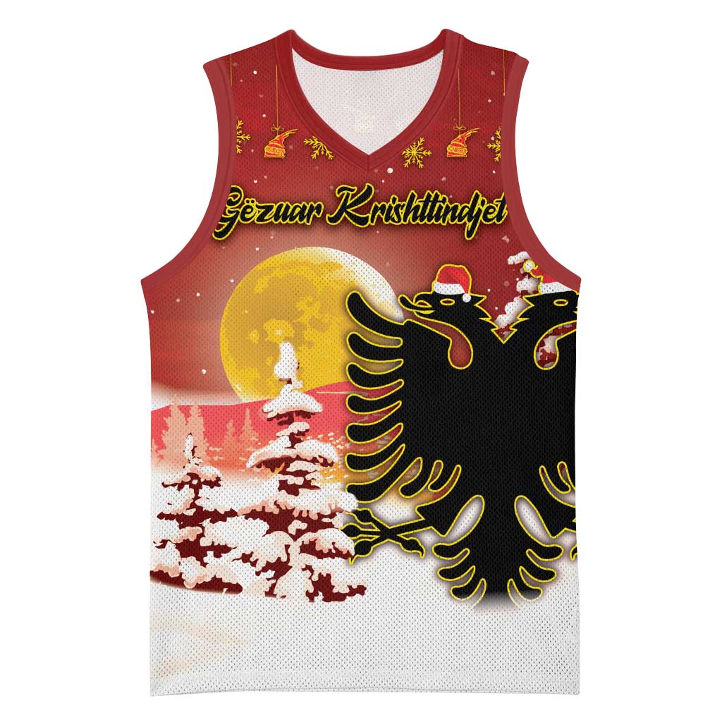 Personalized Albania Christmas Basketball Jersey Gezuar Krishtlindjet - Wonder Print Shop
