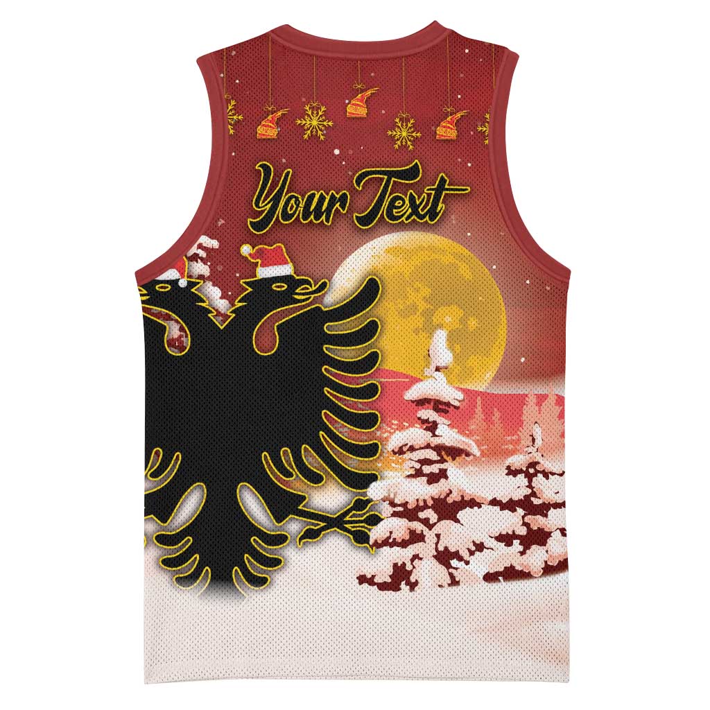 Personalized Albania Christmas Basketball Jersey Gezuar Krishtlindjet - Wonder Print Shop