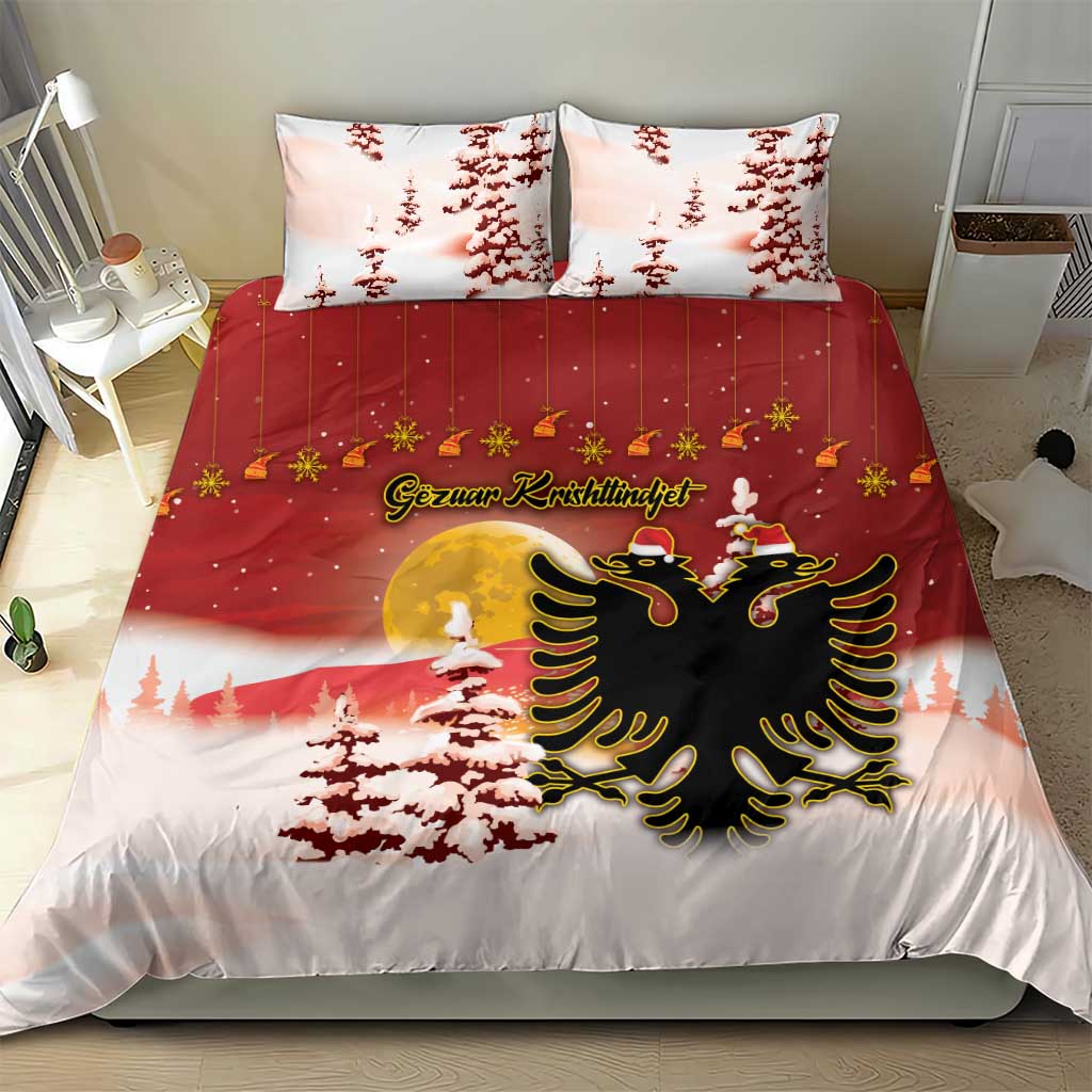 Albania Christmas Bedding Set Gezuar Krishtlindjet - Wonder Print Shop