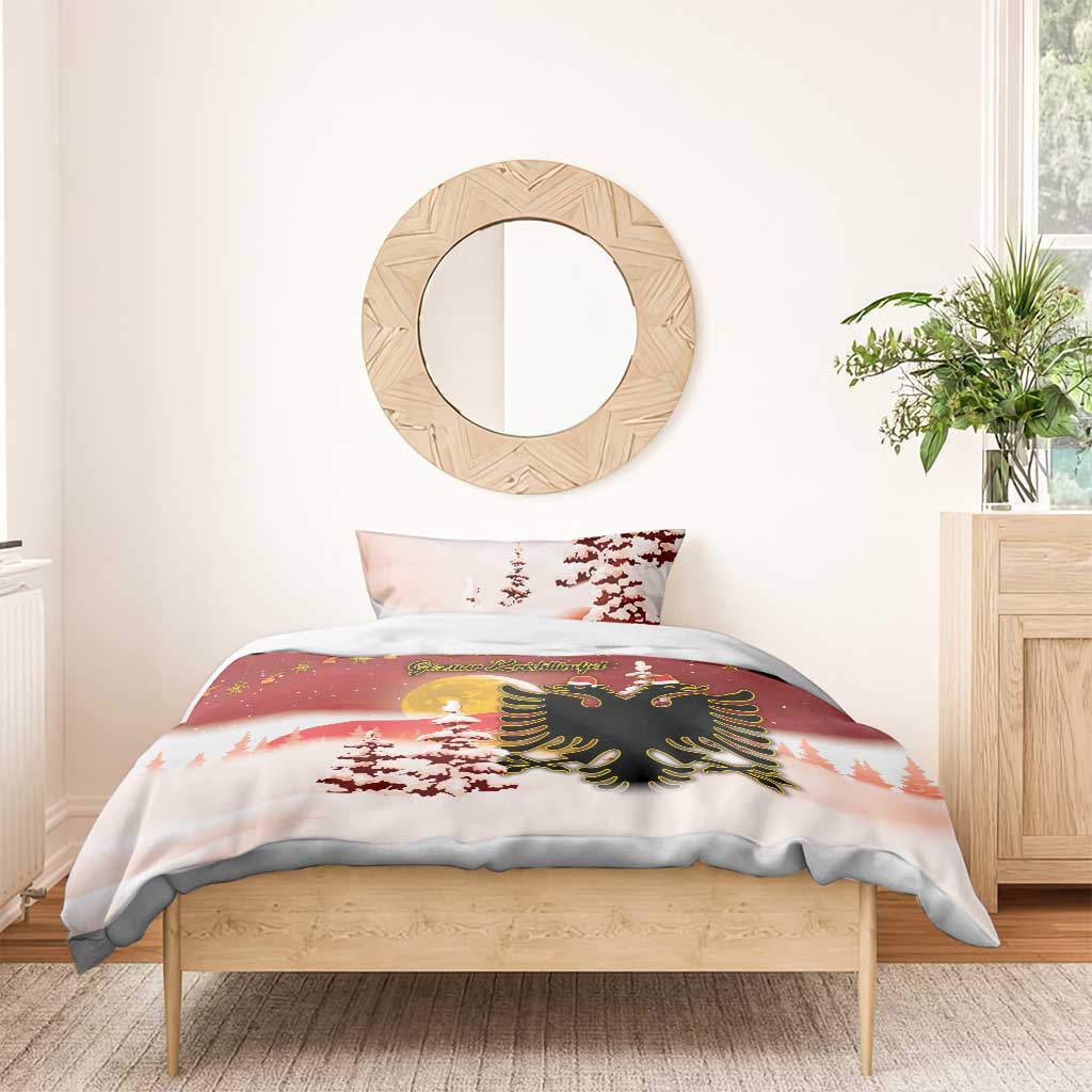 Albania Christmas Bedding Set Gezuar Krishtlindjet - Wonder Print Shop