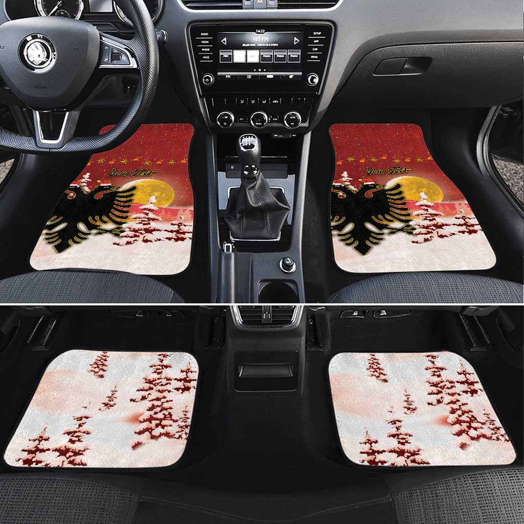 Personalized Albania Christmas Car Mats Gezuar Krishtlindjet - Wonder Print Shop