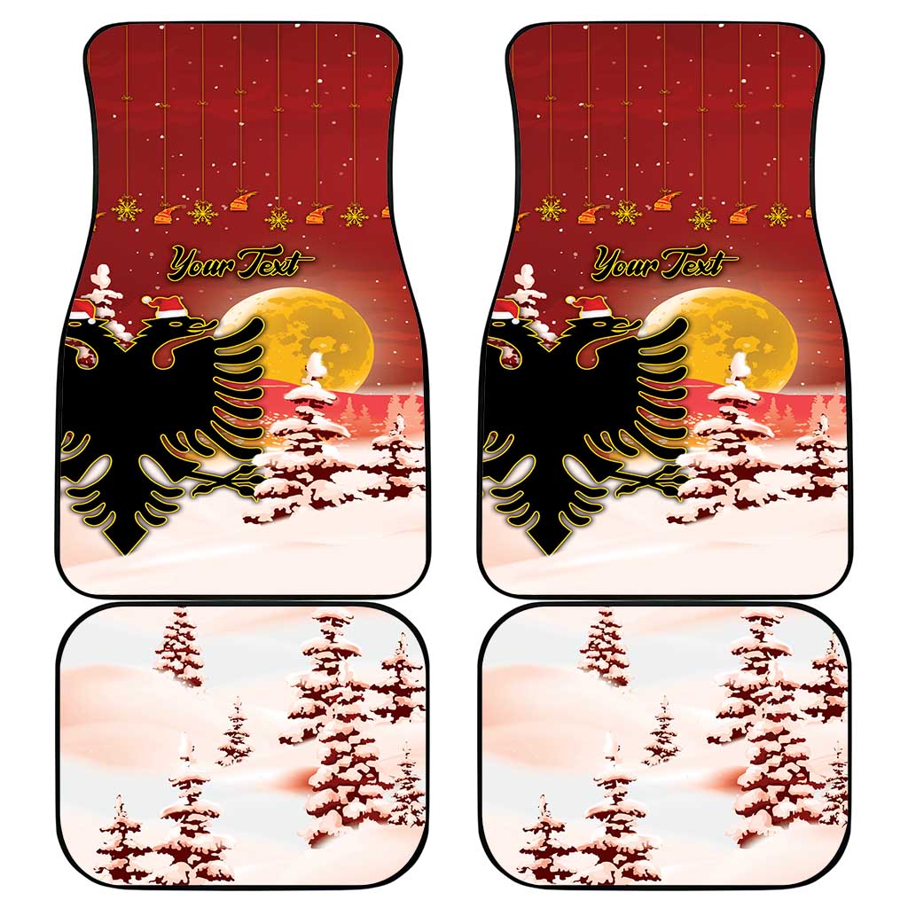 Personalized Albania Christmas Car Mats Gezuar Krishtlindjet - Wonder Print Shop