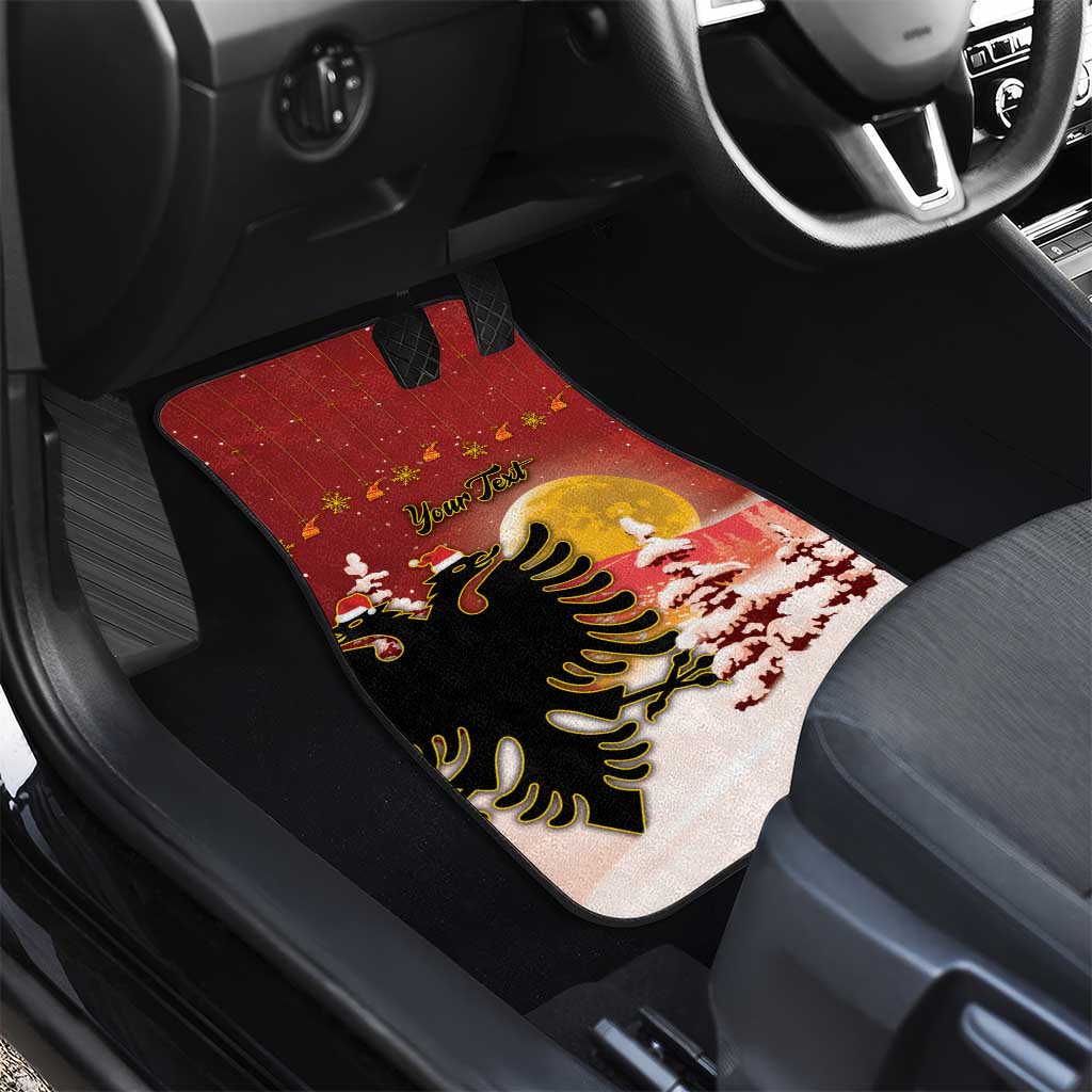 Personalized Albania Christmas Car Mats Gezuar Krishtlindjet - Wonder Print Shop