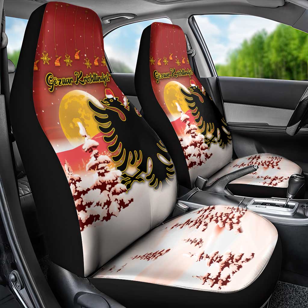 Albania Christmas Car Seat Cover Gezuar Krishtlindjet - Wonder Print Shop